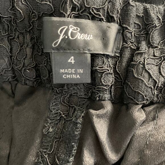 J. Crew Easy Pant in Black Lace Size 4 - Picture 7 of 9
